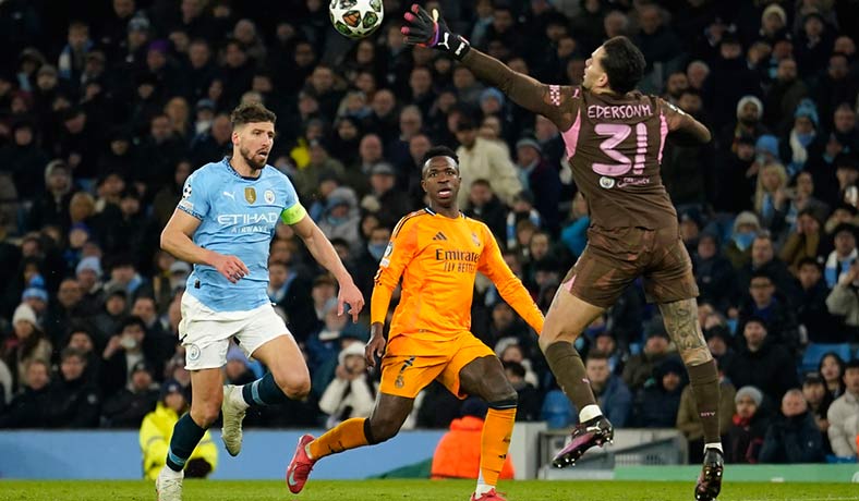 Vinicius Junior de Real Madrid define ante Ederson