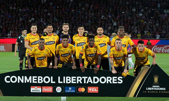 El equipo de Barcelona SC en el debut de la Libertadores 2023 en Paraguay