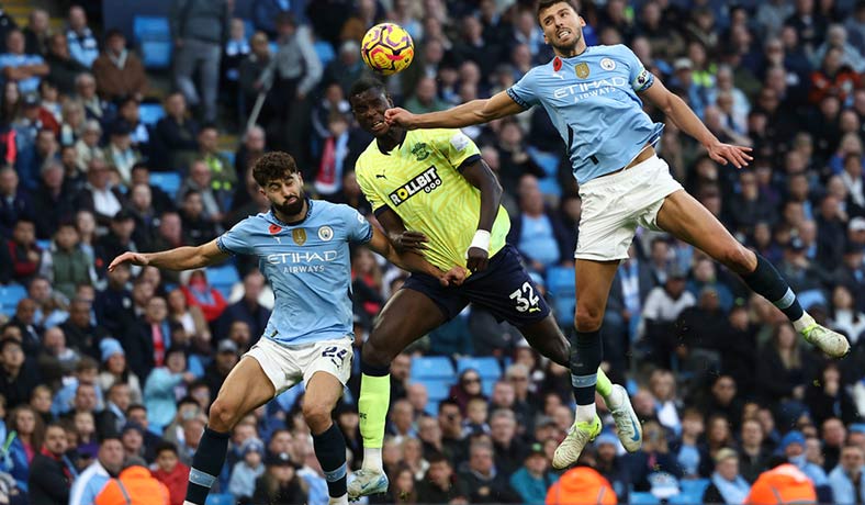 Gvardiol y Ruben Dias del City en partido contra Southampton