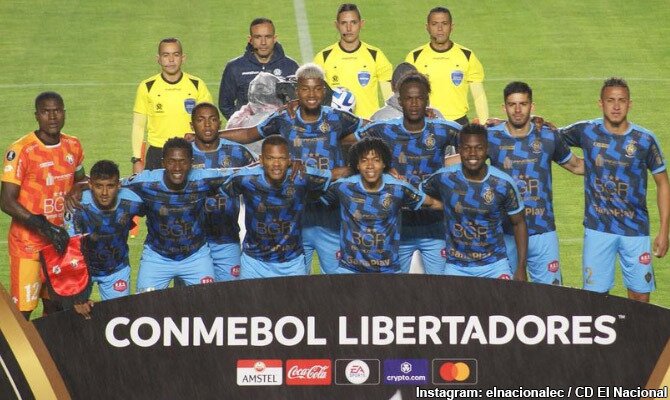 El equipo titular de El Nacional en el juego ante Nacional de Potosi