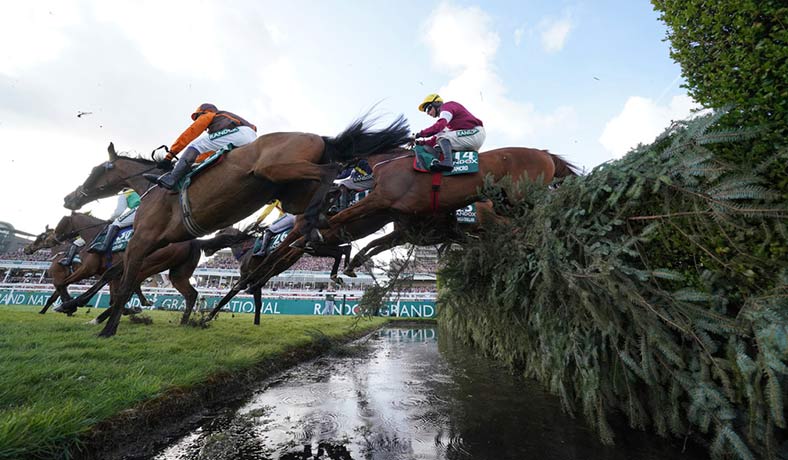 Noble Yeats liderando la carrera de Grand National 2023