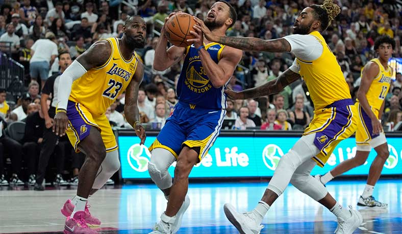 Stephen Curry de Warriors ante LeBron James de Lakers