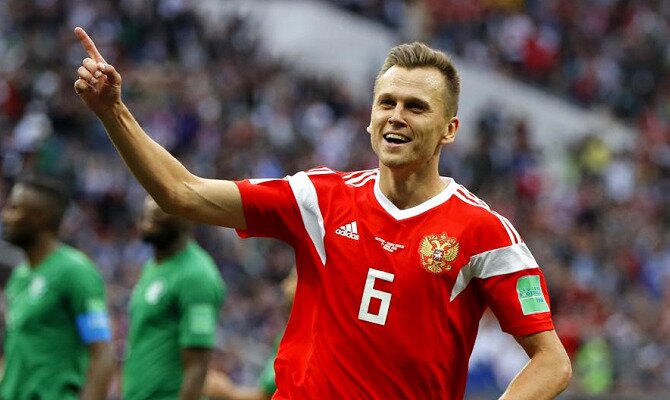 Cherysev celebra un gol con su selección. Conoce las cuotas del Uruguay vs Rusia.