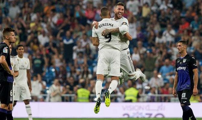 Sergio Ramos y Benzema del Real Madrid