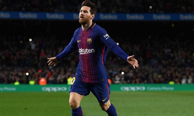 Messi celebra un gol. Conoce las cuotas del Chelsea FC vs FC Barcelona